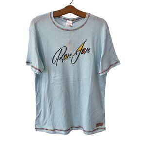 Good Land Supply Co Ron Jon Graphic T Shirt Womens M Light Blue Cotton Blend NEW